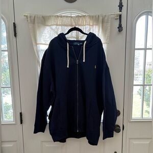 Ralph Lauren Polo Classic Navy Blue Zip Hoodie 4XB NWT